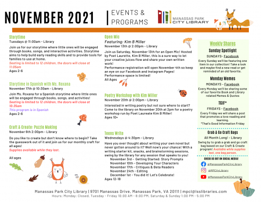 November 2021 Event Descriptions - EN