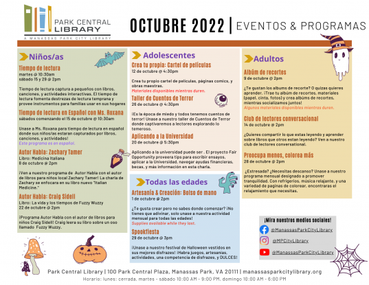October 2022 Event Descriptions-Spanish