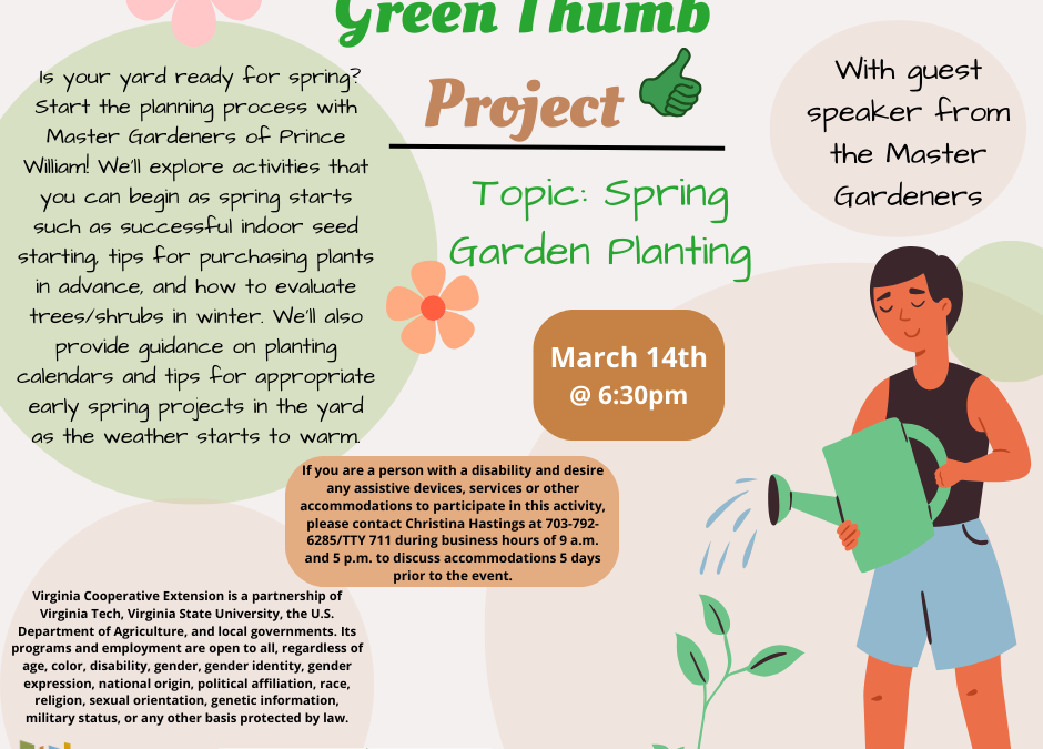 Green Thumb Project: Spring Garden Planting